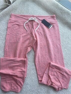 Monrow Bright Coral vintage Sweat pants